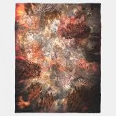 濃淡のある結晶の素朴層 フリースブランケット (正面)