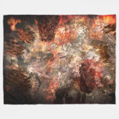 濃淡のある結晶の素朴層 フリースブランケット (正面(横))