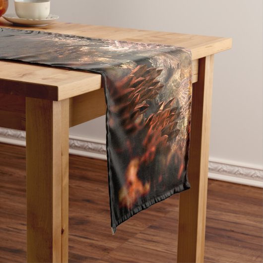 濃淡のある結晶の素朴層 ロングテーブルランナー (インサイチュ)