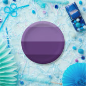 濃淡の紫と薄紫のストライプのパーティー ペーパープレート (パーティー)