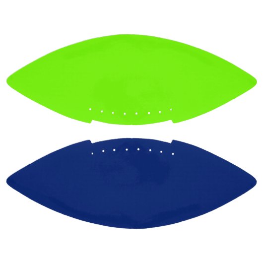 濃無地のい青とネオングリーン アメリカンフットボール (パネル)