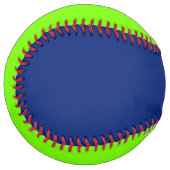 濃無地のい青とネオングリーン ソフトボール (正面左)