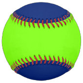 濃無地のい青とネオングリーン ソフトボール (裏面)