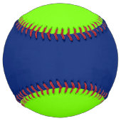 濃無地のい青とネオングリーン ソフトボール (正面)
