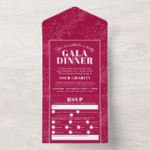 濃紅植物柄のガラディナーイベント オールインワン招待状 (内側)