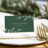 濃素朴緑フローラ野結婚花 プレイスカード