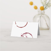 濃素朴色の赤ワインの結婚汚れ プレイスカード (裏面)