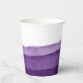 濃紫グラデーション水の色結婚の |シャワー    紙コップ (裏面)
