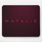 濃紫パーソナライズされた炭素繊維 マウスパッド (正面)