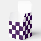 濃紫色と白のスクエアパターン クラシック フェイバーボックス (オープン)