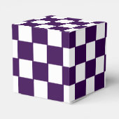 濃紫色と白のスクエアパターン クラシック フェイバーボックス (裏面サイド)