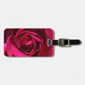 濃紫色のばら色の荷物のラベル ラゲッジタグ (正面横)