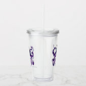 濃紫色のタコ- アクリルタンブラー (右)