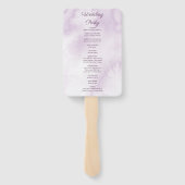 濃紫色のバラの花 フローラル ゴシック ウェディング プログラム ハンドファン (裏面)