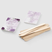 濃紫色のバラの花 フローラル ゴシック ウェディング プログラム ハンドファン (組立なし)