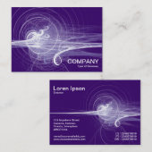濃紫色のフラクタルの渦巻II - 名刺 (正面/裏面)