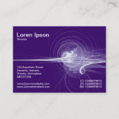 濃紫色のフラクタルの渦巻II - 名刺 (裏面)