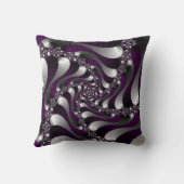 濃紫色のフラクタルの螺線形 クッション (裏面)
