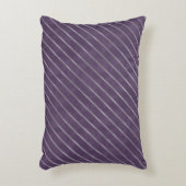 濃紫色のラベンダーのストライプ アクセントクッション (正面(垂直))