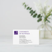 濃紫色の大学スタイル- 名刺 (スタンド正面)