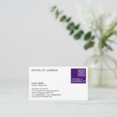 濃紫色の大学スタイル- 名刺 (スタンド正面)