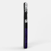 濃紫色の白黒のダマスク織のiphone 5の場合 Case-Mate iPhoneケース (裏面/右)