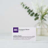 濃紫色の色タブ- (金ゴールド) 名刺 (スタンド正面)