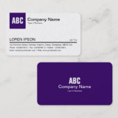 濃紫色の色タブ- (金ゴールド) 名刺 (正面/裏面)