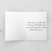 濃紫色の蘭の姉妹の挨拶状 カード (内部)