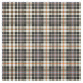 濃紺およびクリーム色の素朴な格子縞 ファブリック (見本)