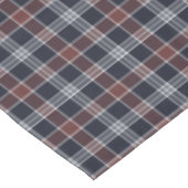 濃紺およびバーガンディの格子縞 テーブルクロス (アングル)