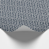 濃紺および灰色のギリシャ人の主包装紙 ラッピングペーパー (角)