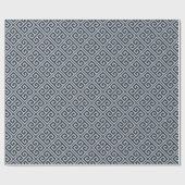 濃紺および灰色のギリシャ人の主包装紙 ラッピングペーパー (フラット)