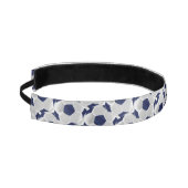 濃紺および白いのサッカーボールの⚽ アスレチックヘッドバンド (左)