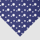 濃紺および白い水玉模様 薄葉紙 (詳細)