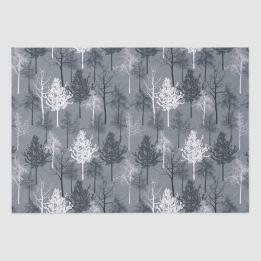 濃紺および白の木 薄葉紙 (正面)