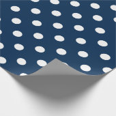 濃紺および白の水玉模様は包装紙を印刷します ラッピングペーパー (角)