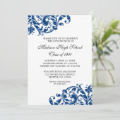 濃紺および黒の華麗さの同窓会 招待状 (スタンド正面)