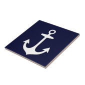 濃紺そして白く航海のな刺激を受けた タイル (側面)