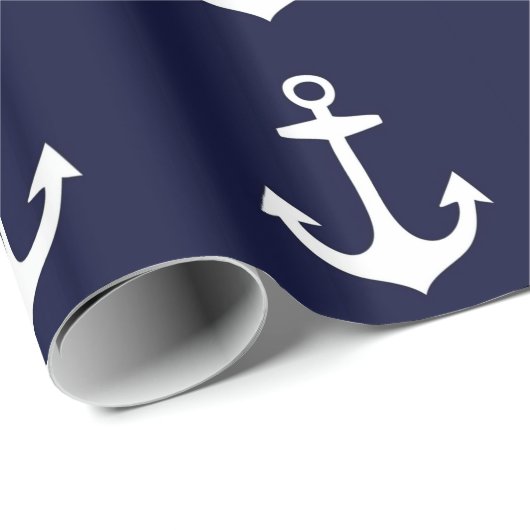 濃紺そして白く航海のな刺激を受けた ラッピングペーパー (ロールコーナー)