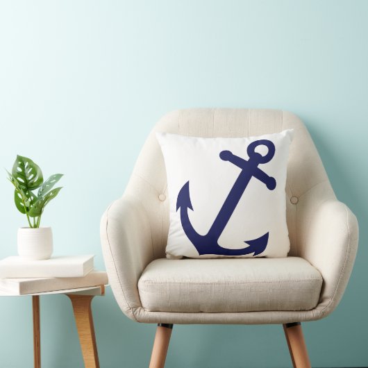 濃紺のいかり クッション (椅子)