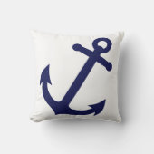 濃紺のいかり クッション (正面)