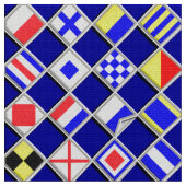 濃紺のクラシックで航海のな旗 ファブリック (クローズアップ)