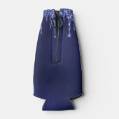 濃紺のグリッターが滴る白い航海名 ボトルクーラー (裏面)