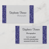 濃紺のグリッターのカメラマンの名刺 名刺 (正面/裏面)