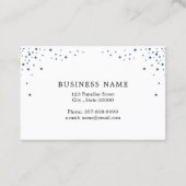 濃紺のグリッターのメーキャップアーティストが付いているモダンな鞭 名刺 (裏面)