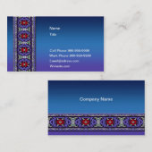 濃紺のケルト族のレース 名刺 (正面/裏面)