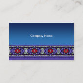 濃紺のケルト族のレース 名刺 (裏面)