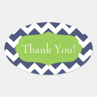 濃紺のシェブロンおよび緑。 モノグラム 楕円形シール