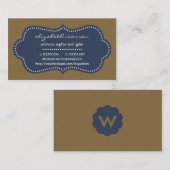 濃紺のシックなModernaのお母さんのテレホンカード コーリングカード (正面/裏面)